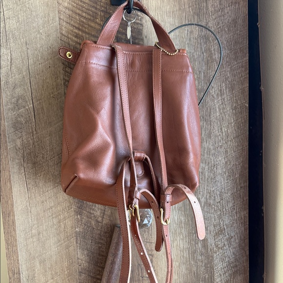 Coach Tan Leather Backpack - Picture 2 of 10